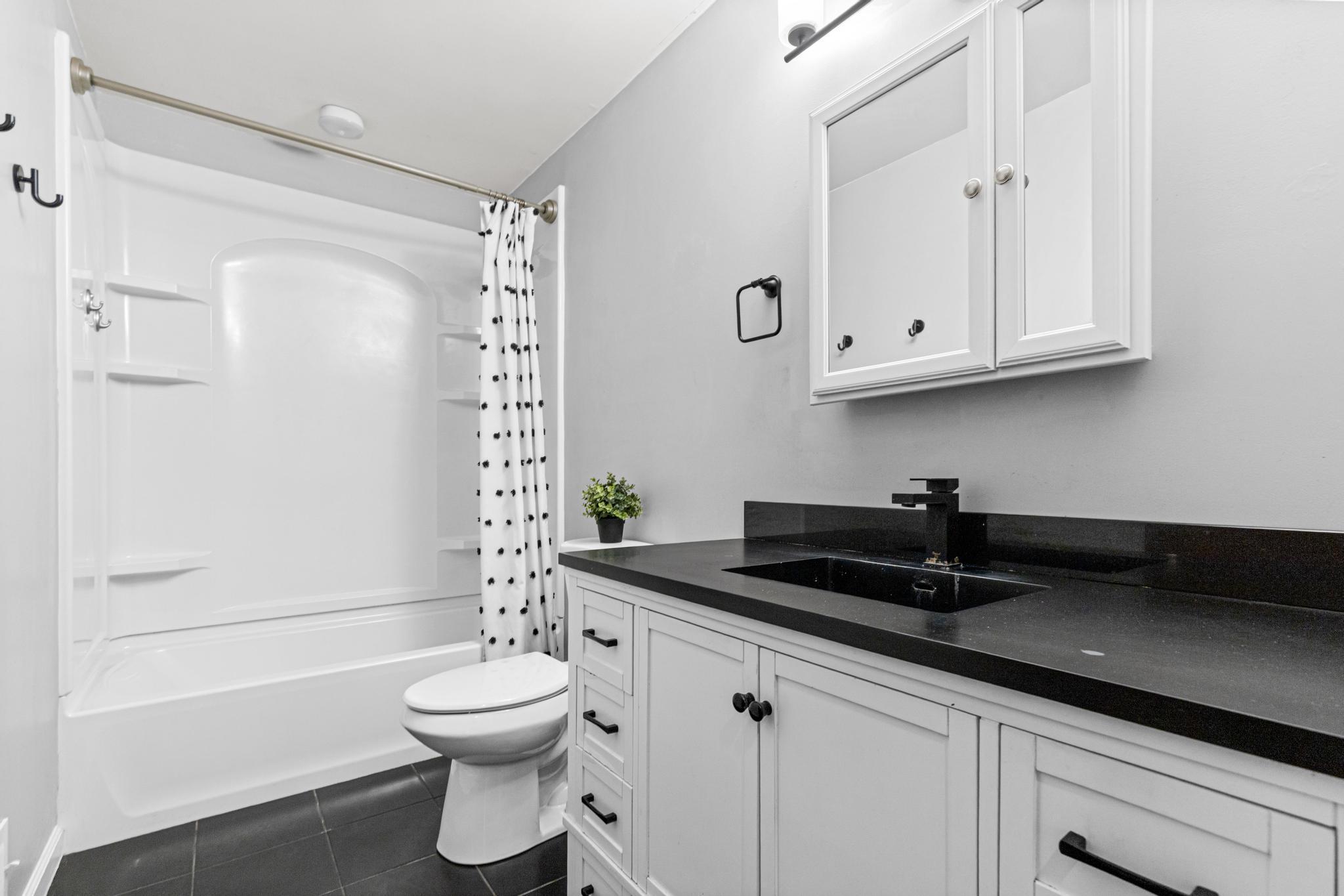 Remodeled upstairs full bathroom