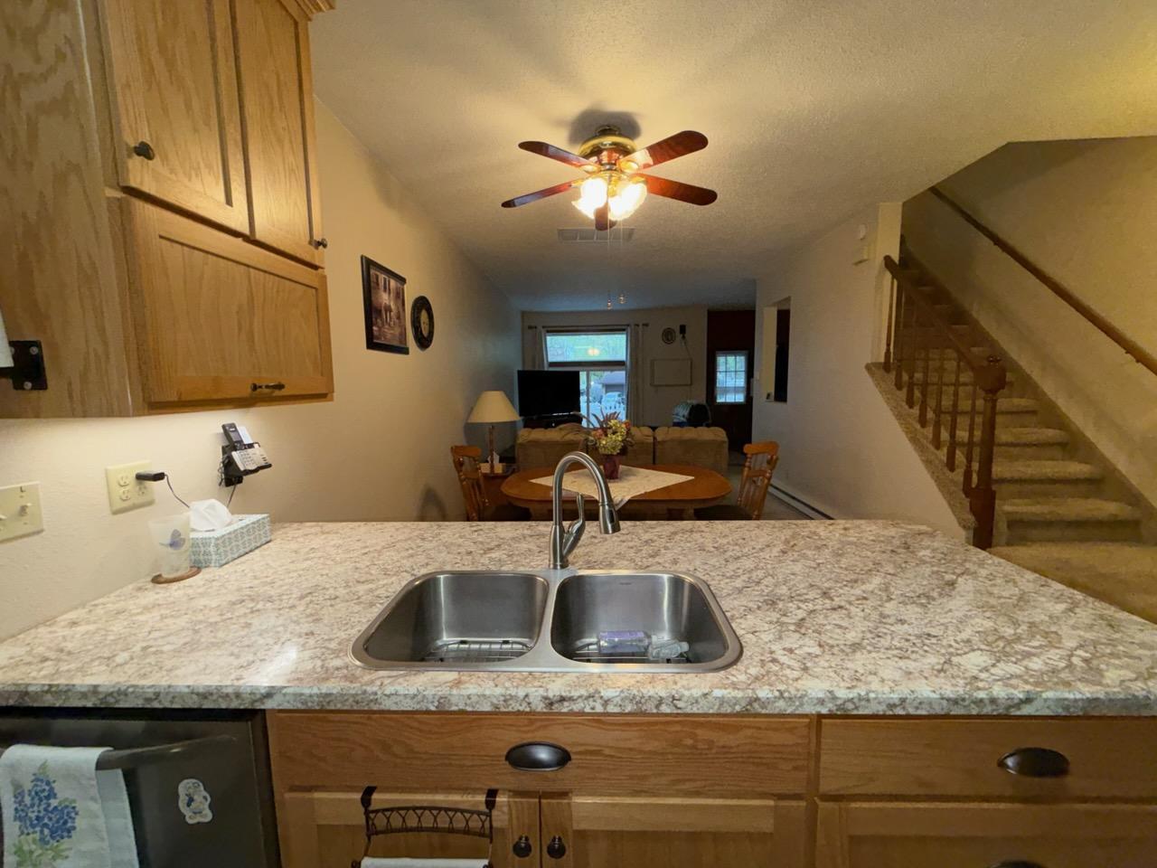 KITCHEN INTO LIVING ROOM