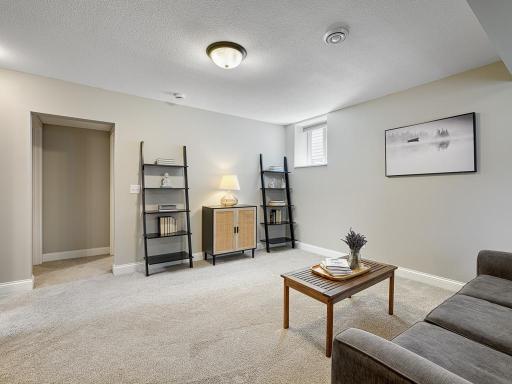 You'll be surprised by the tall ceilings in the lower level.