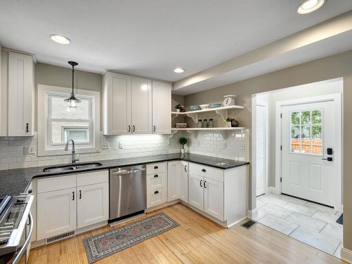Your kitchen features all stainless appliances and granite counters.