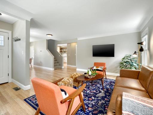 Your new home boasts a nice open layout above manufactured bamboo flooring.