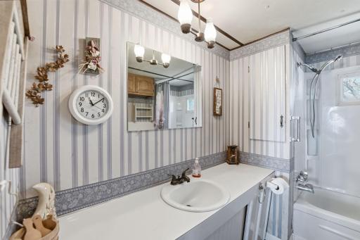 15439 Dittberners Creek Road NW Miltona MN Good sized full bathroom with washer and dryer hookups available.