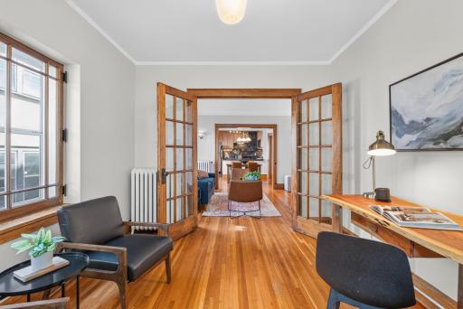 Light filled sunroom perfect for an office or another living space