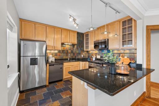Beautiful kitchen with ample cabinet space