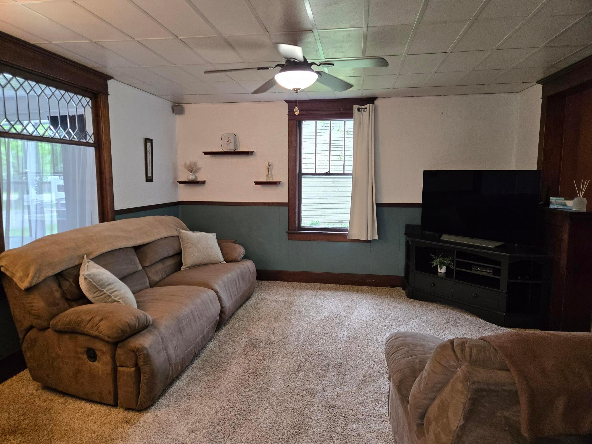 Nice size living room for family to gather!