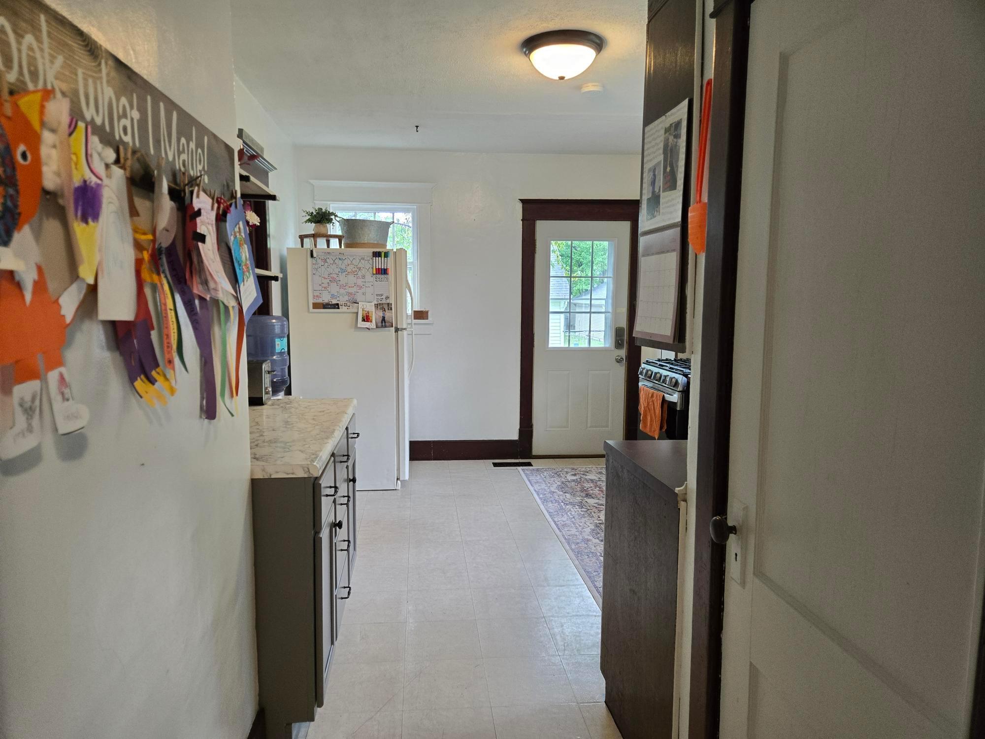 View from foyer looking into the kitchen