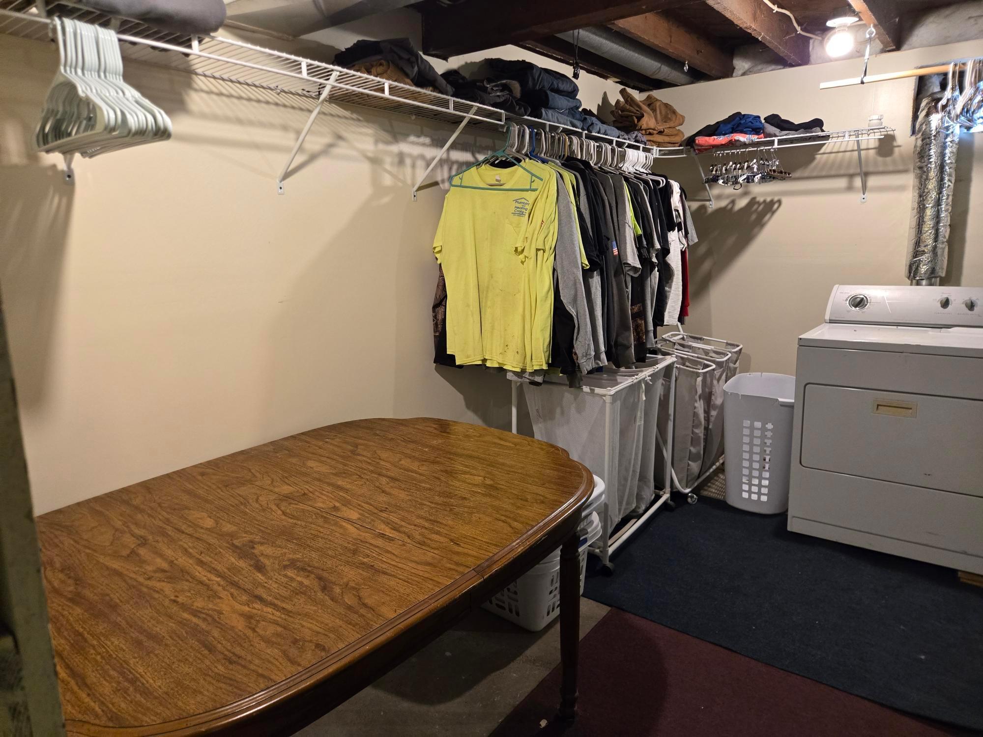 Ample area for doing laundry