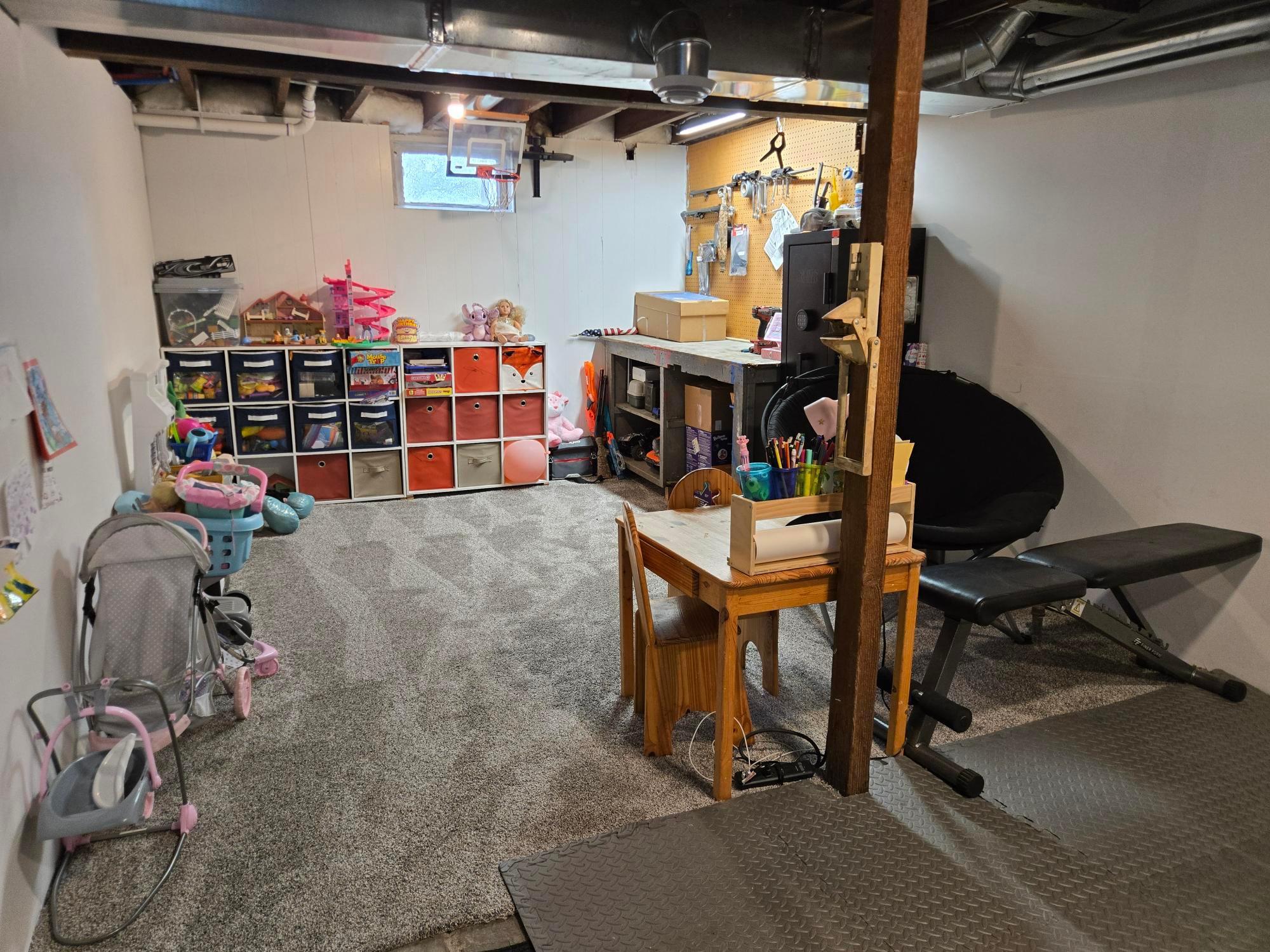 Lower level playroom