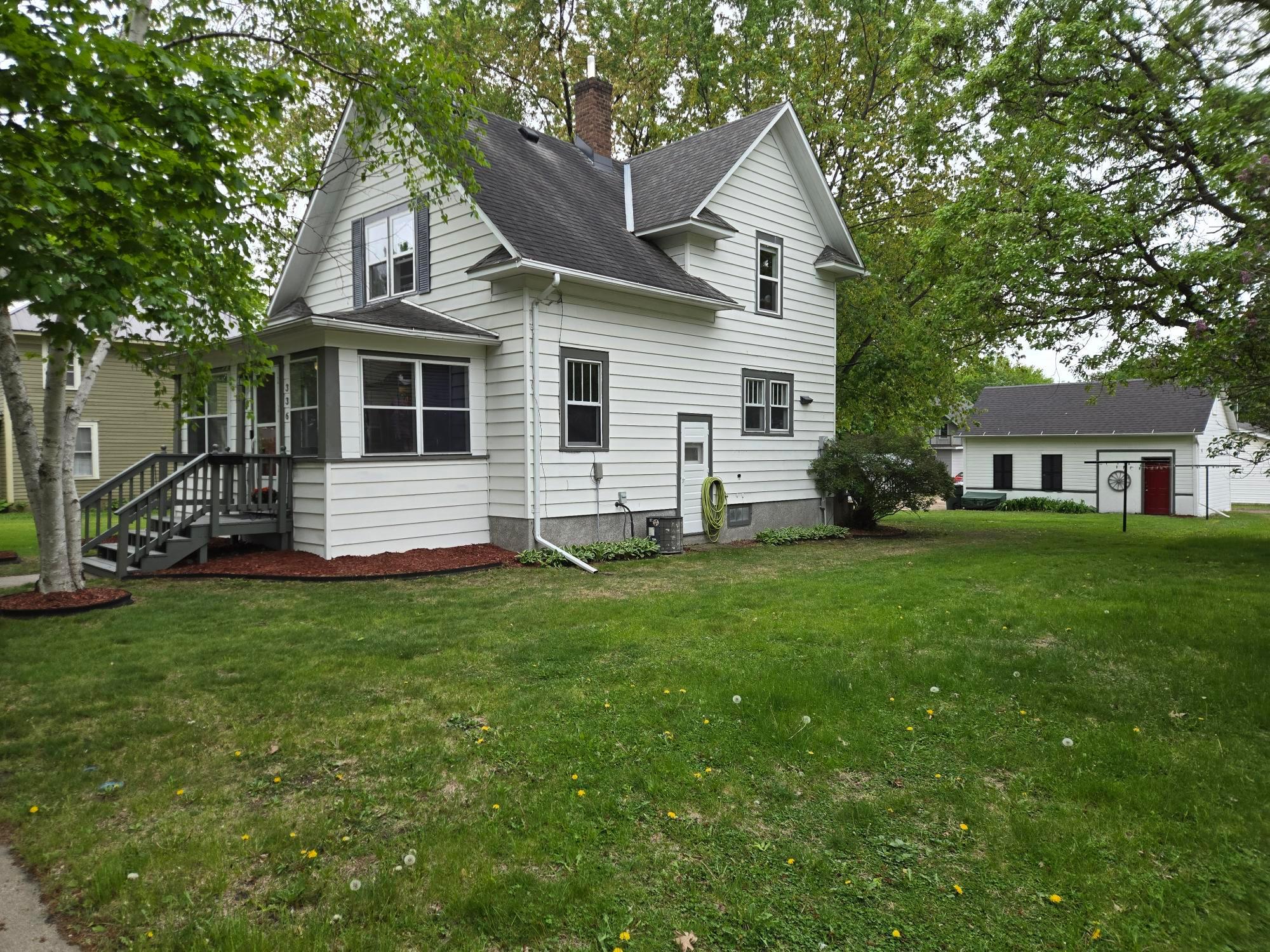 North side of the home