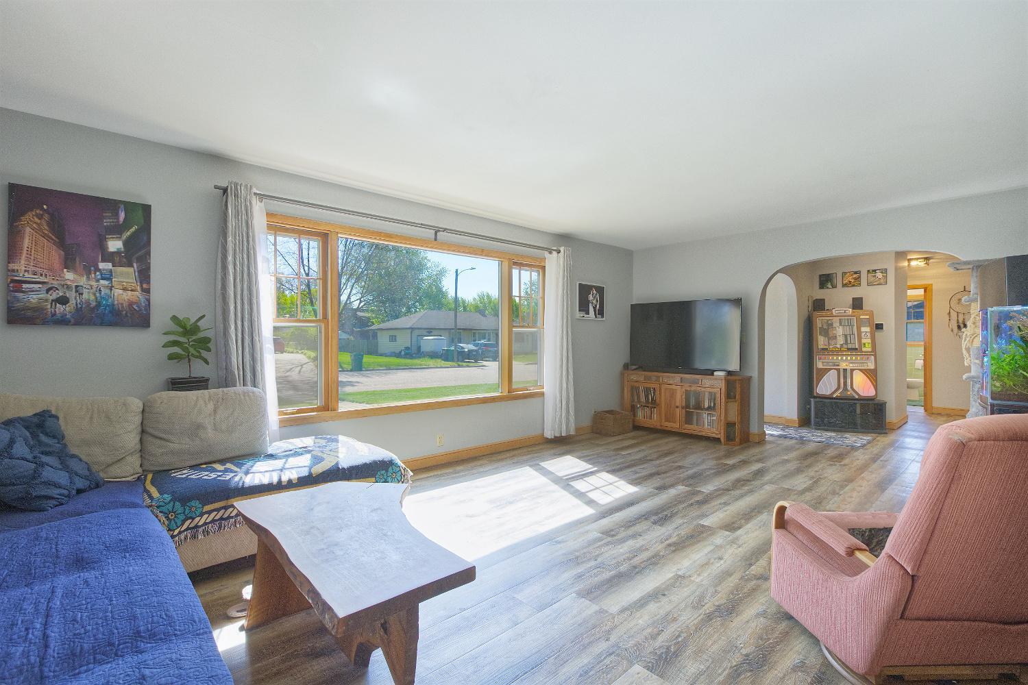 Picture window in living room