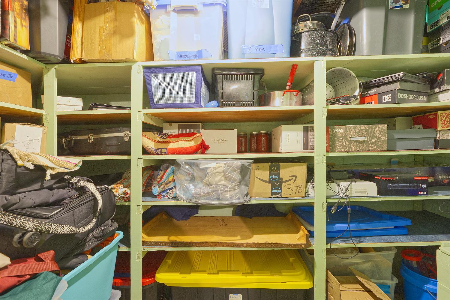 Storage room shelving
