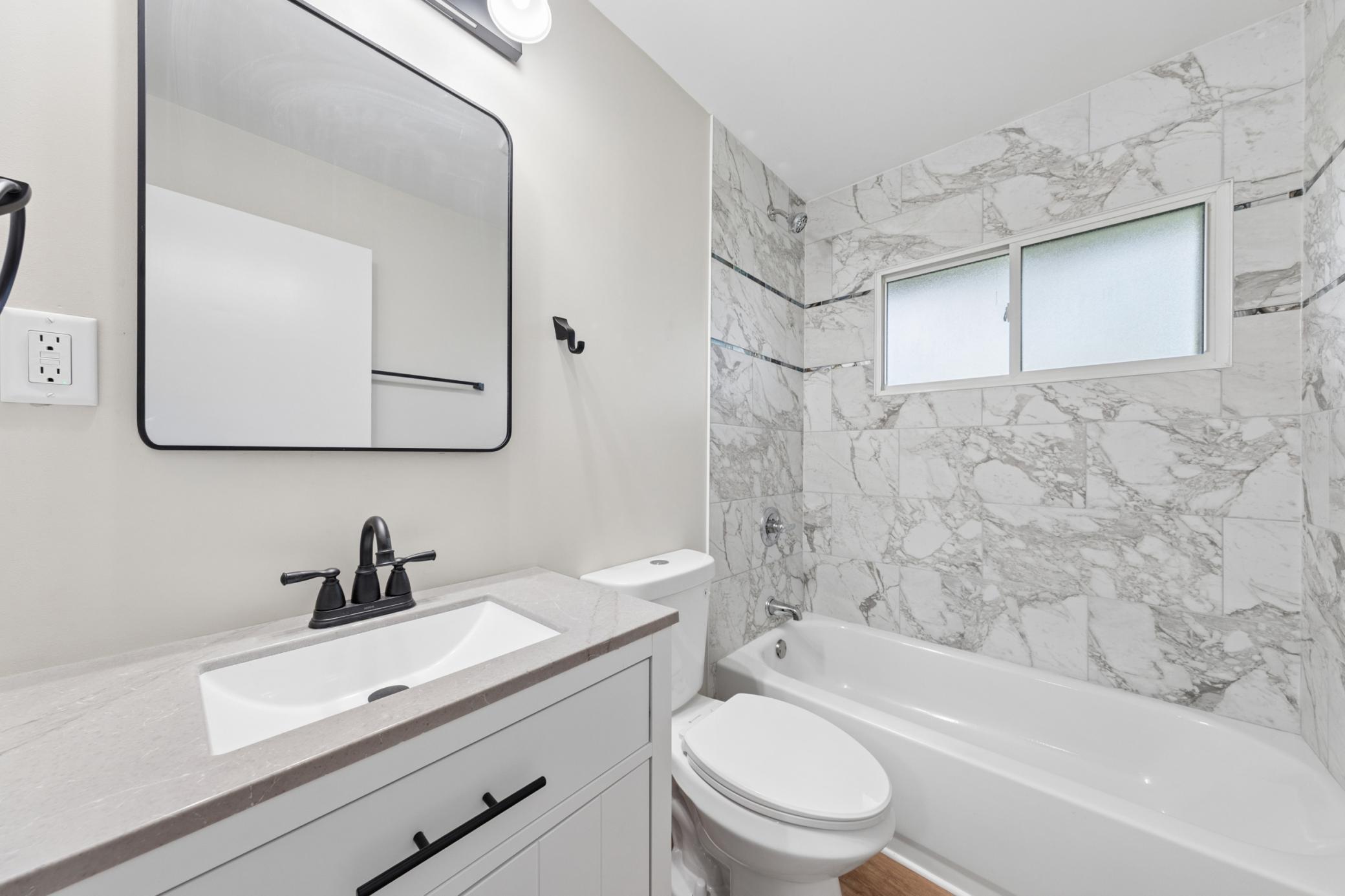 Completely updated full bath main floor