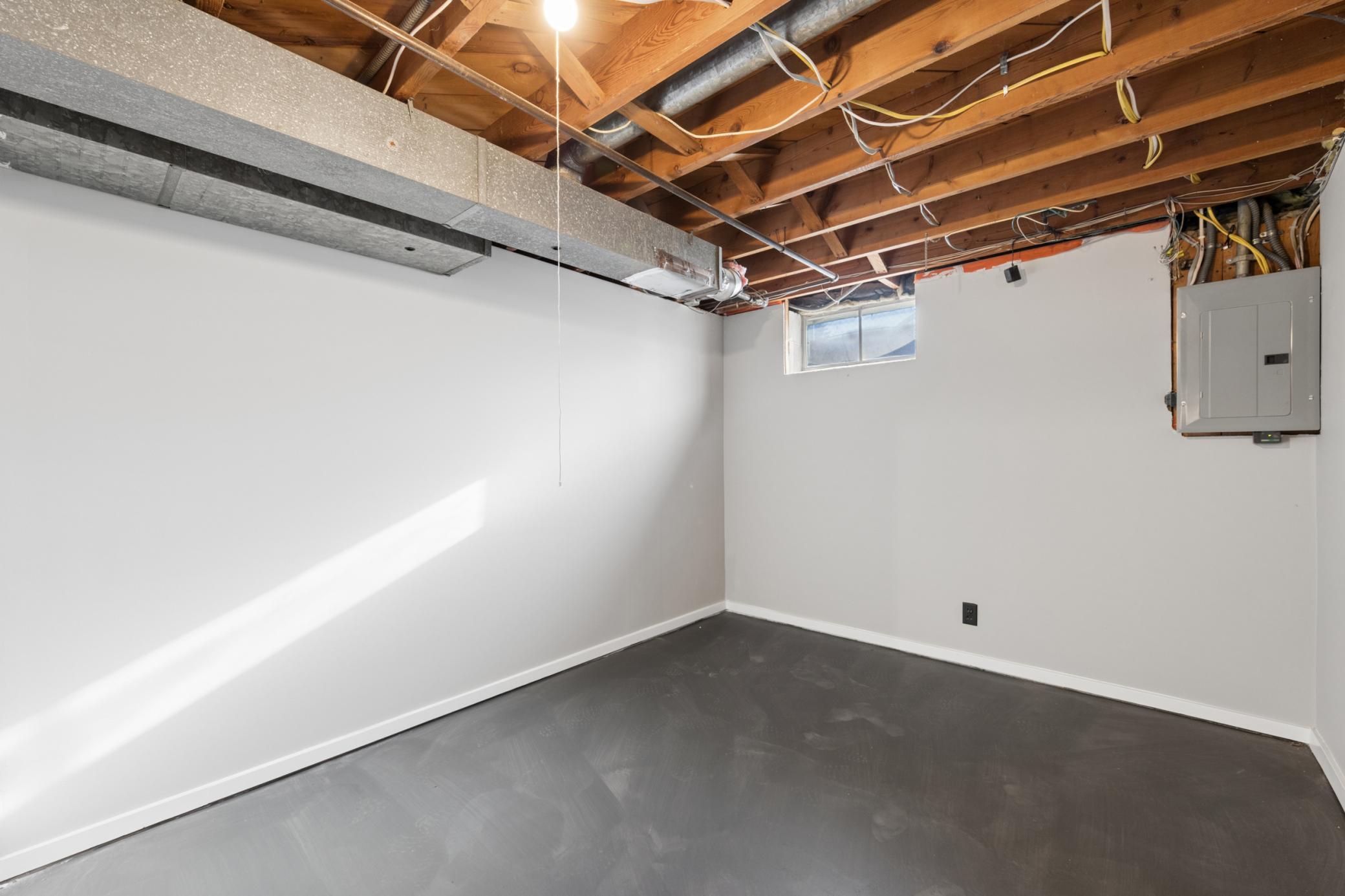 Storage space Updated electrical panel
