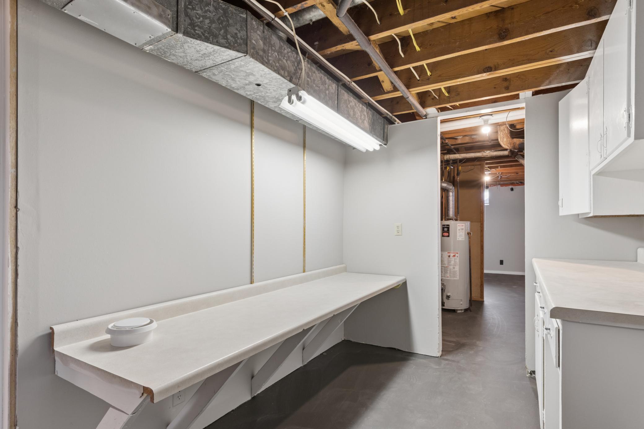 Laundry room work space