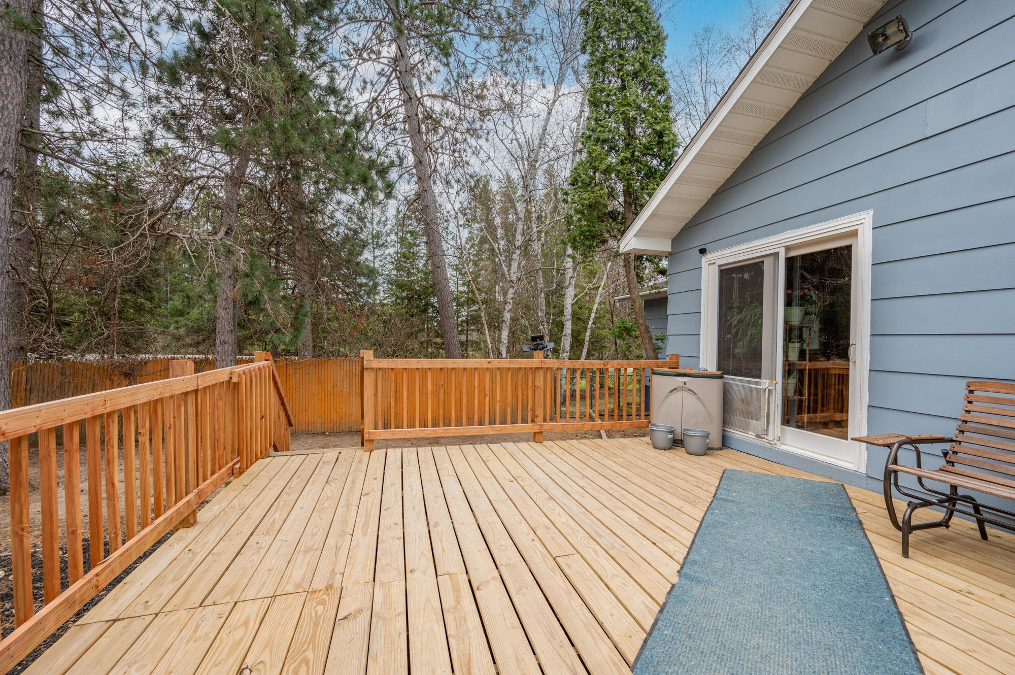 Large back deck