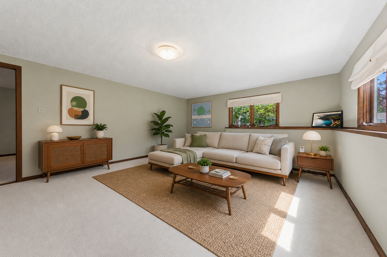 virtually staged LL Family Room