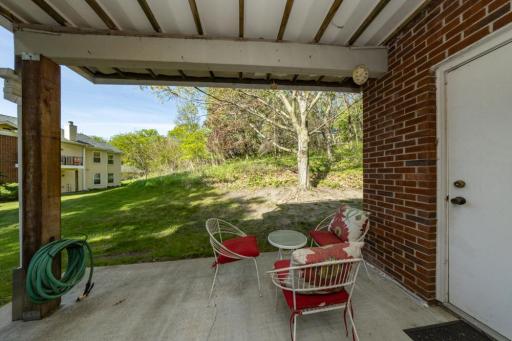 There is even a private storage unit off of the patio