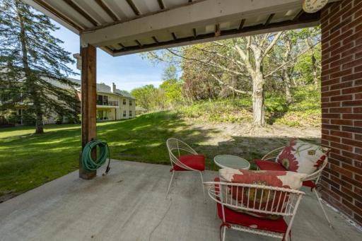 Stunning views from the patio, nestled among the woods