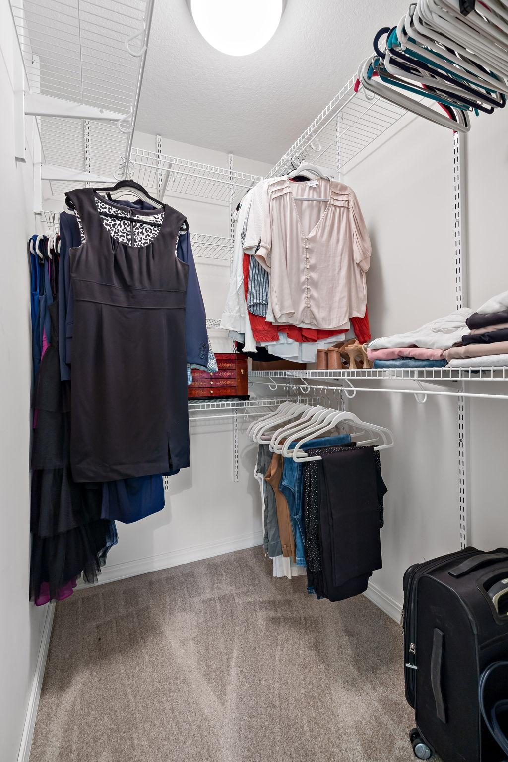 Large primary closet.