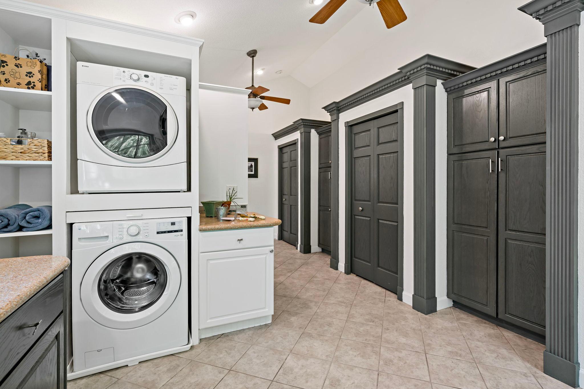 Dream main level mudroom & laundry room.