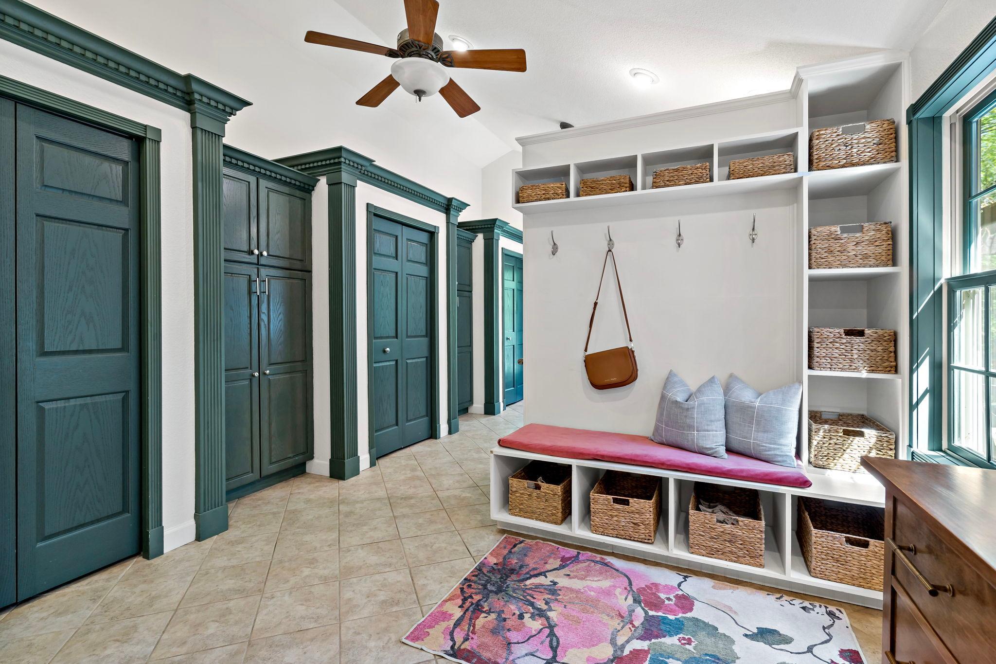 Dream main level mudroom & laundry room.