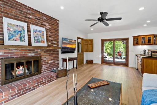 Family room leads to the patio and mudroom.