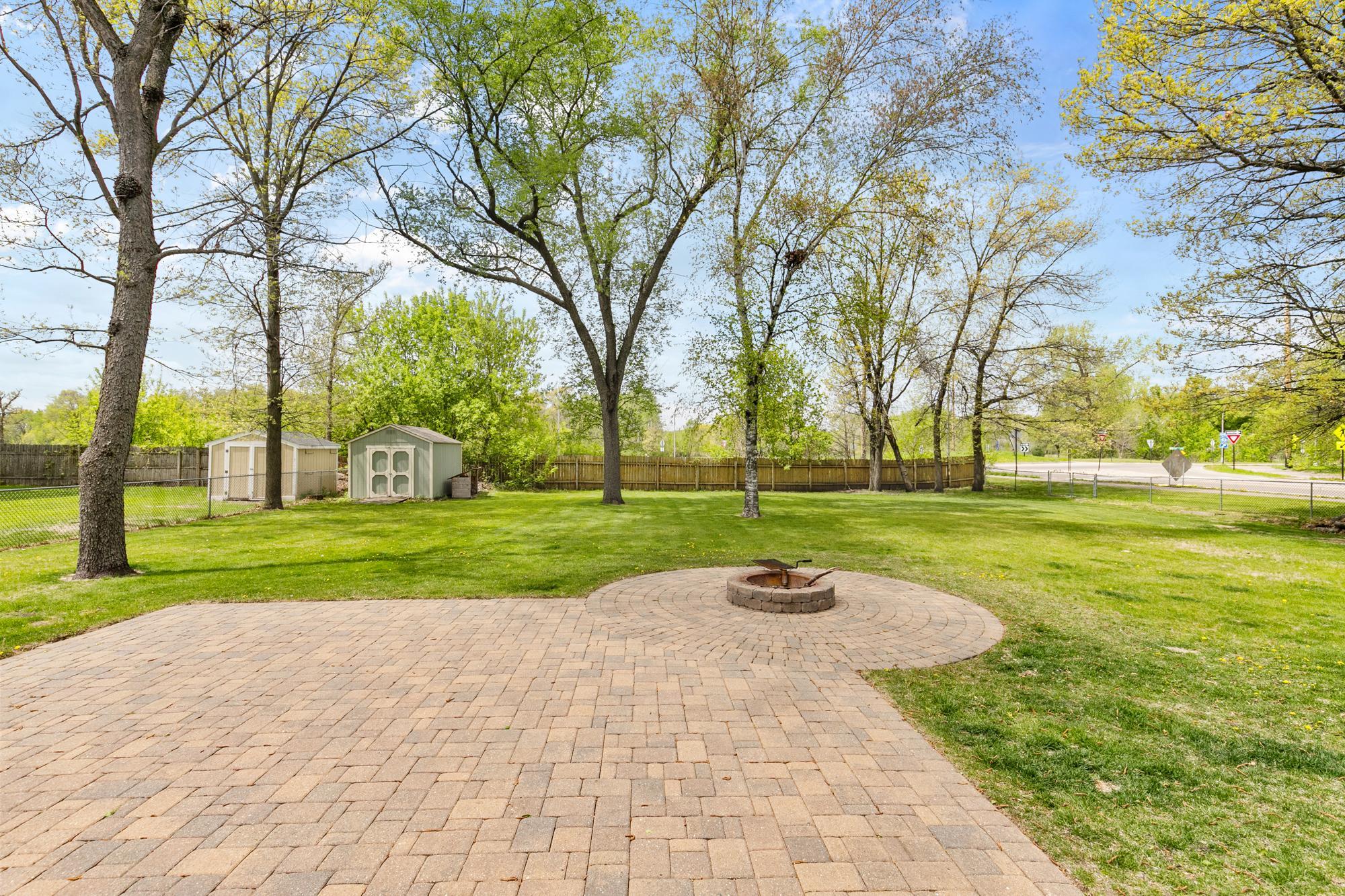 Paver Stone Patio with firepit