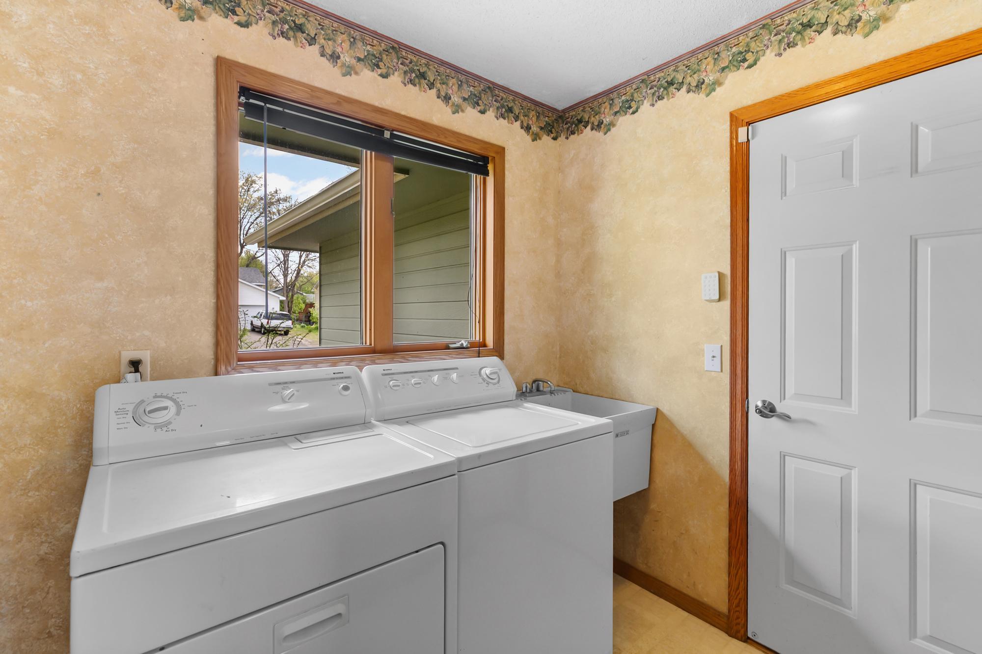 Main Level Laundry with garage access