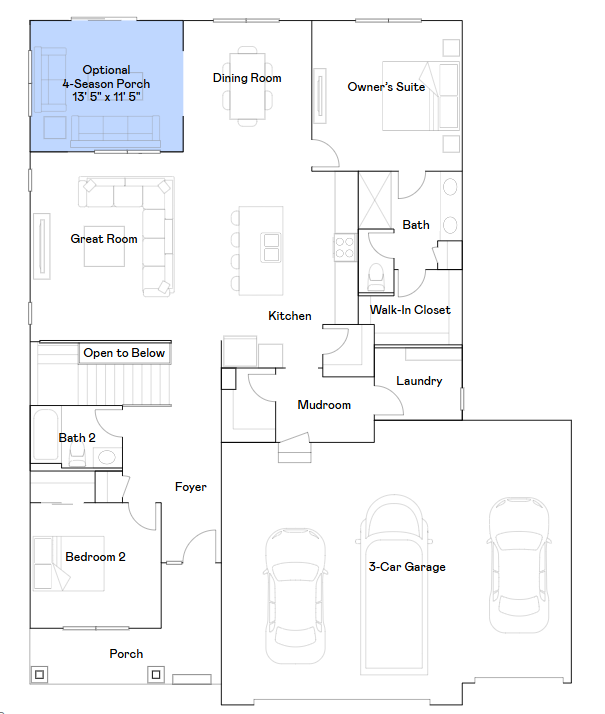 Main level floorplan