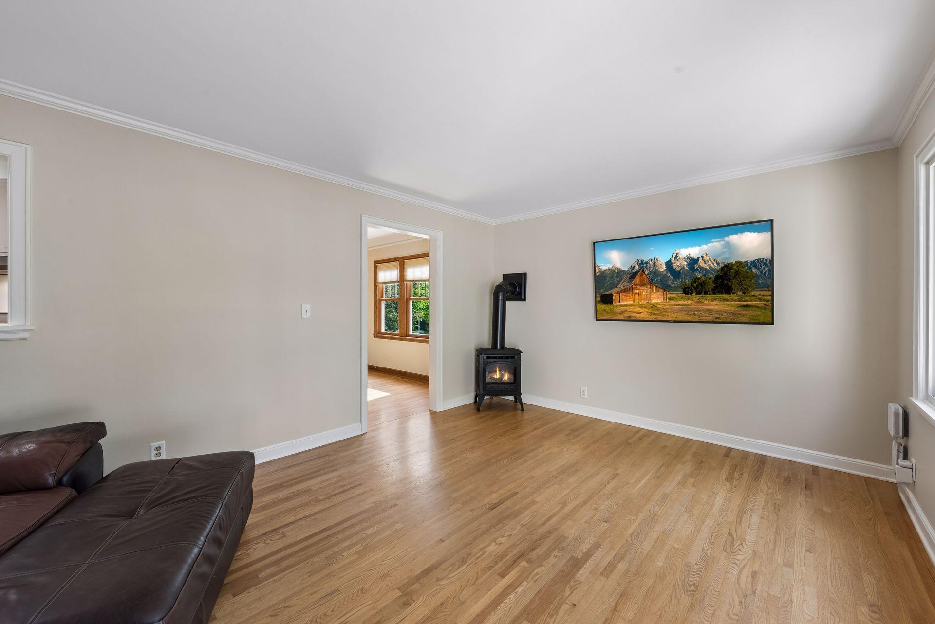 Huge bonus- a main floor family room with a gas fireplace.