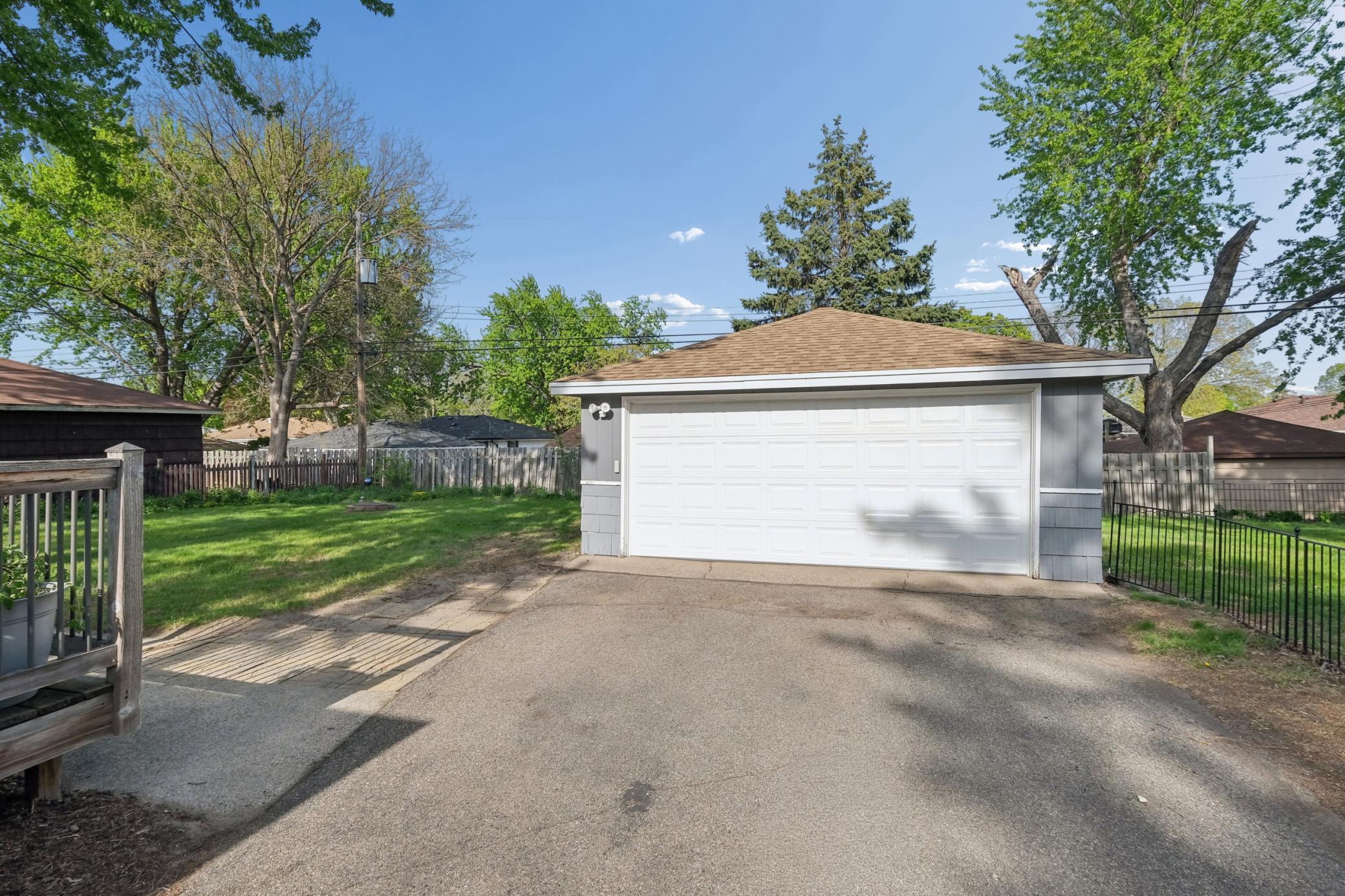 Detached two car garage