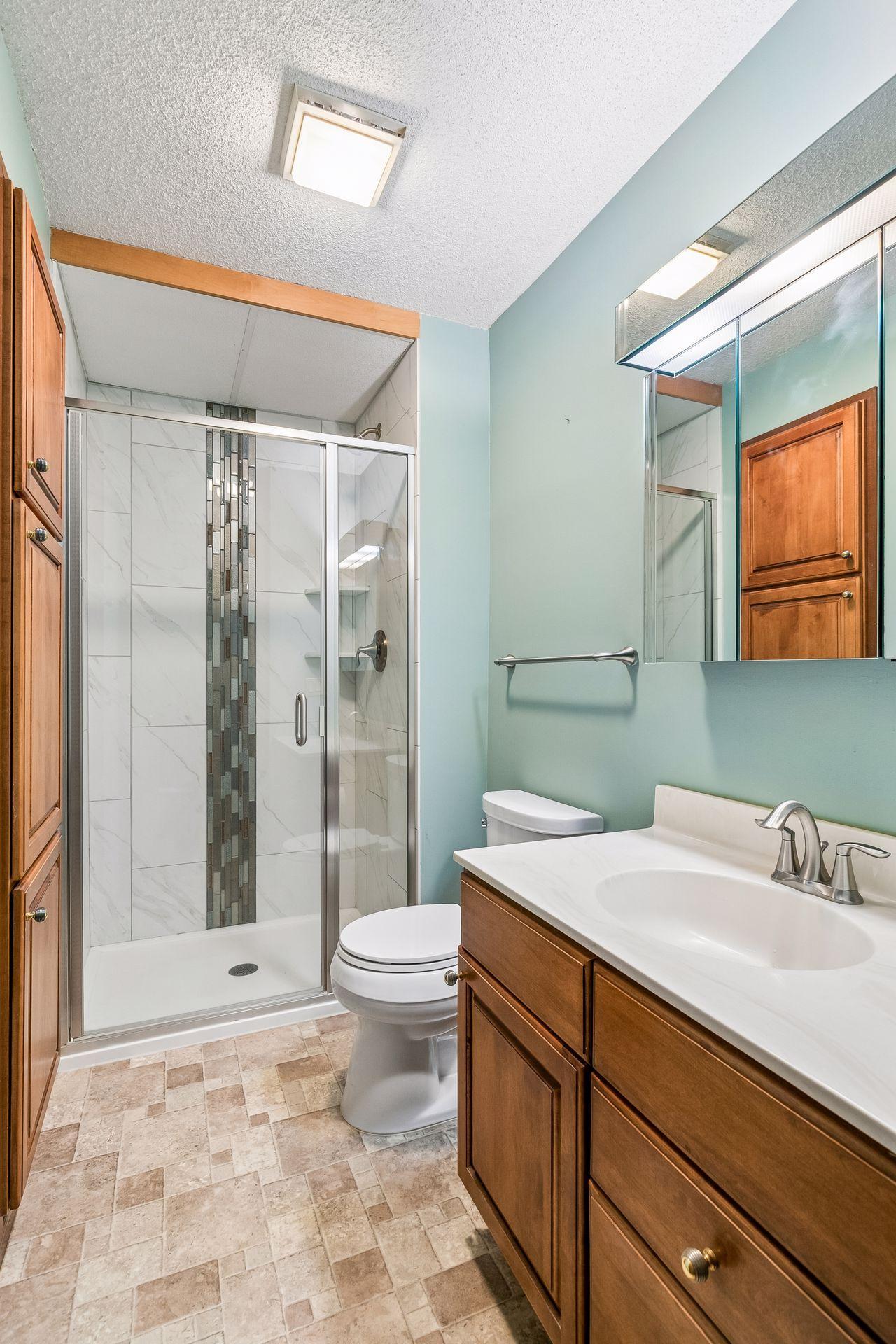 Lower level 3/4 bathroom