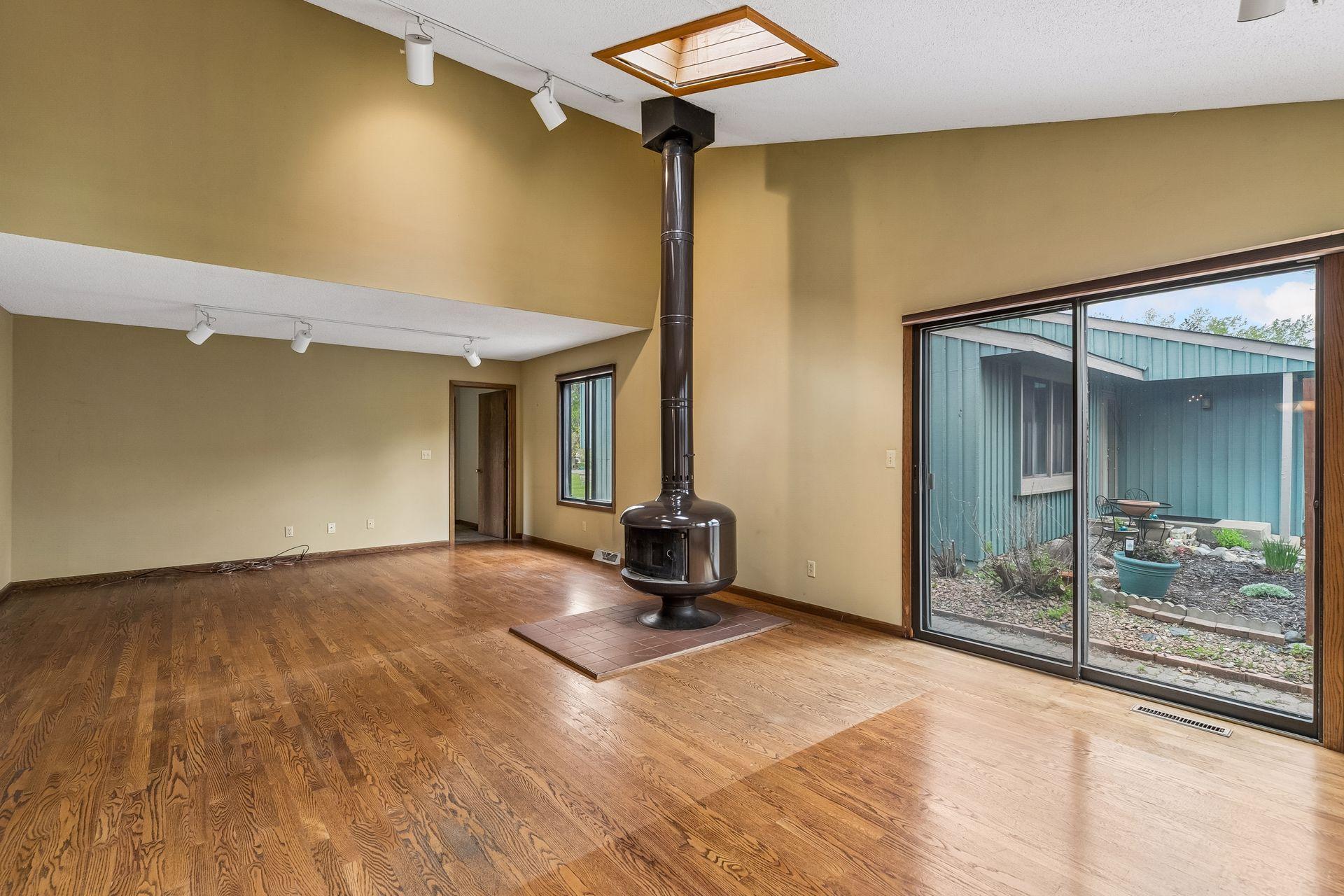 Spacious family room with walk-out
