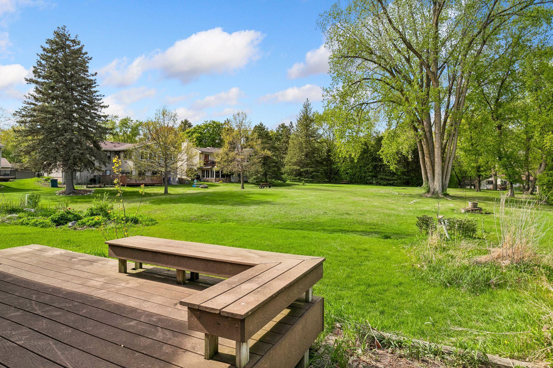 Beautiful yard with mature trees