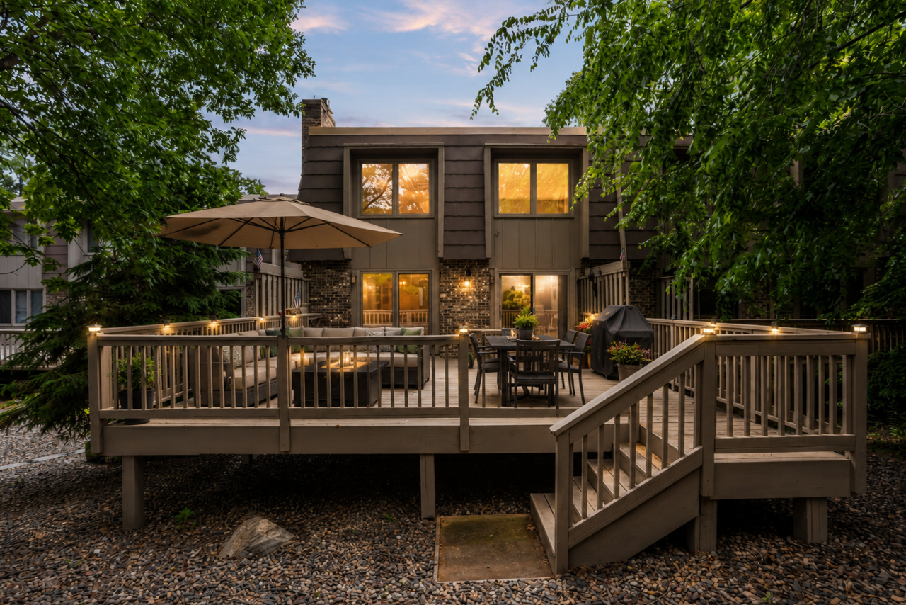 Enjoy summer nights, gatherings and more on this rare expansive deck off the main level of the home.