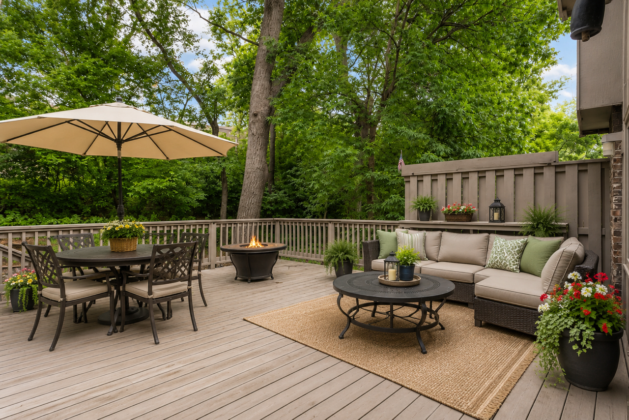 Surrounded by trees for a retreat like feel.