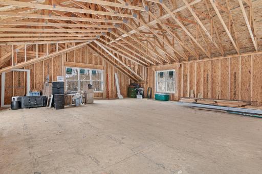 Expansive upper-level garage space filled with possibility