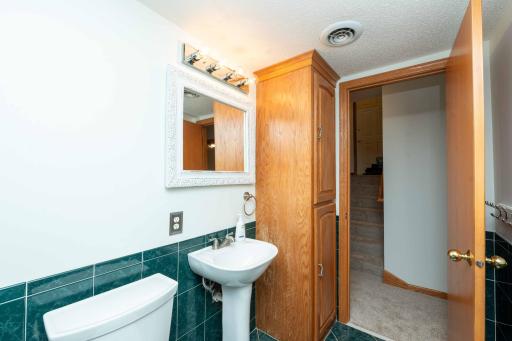 Fresh and clean. Lower-level bathroom.