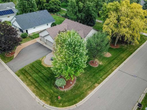 Photo for 1449 Aretz Court, Victoria, MN 55386 - listing #7073195 Lovely flat corner lot with mature trees and landscaped yard. Notice extra storage for boats or campers on side of garage.