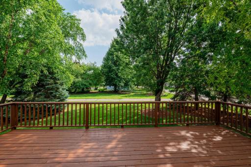 Spend evenings on the deck with mature trees for shade. Easy grilling.