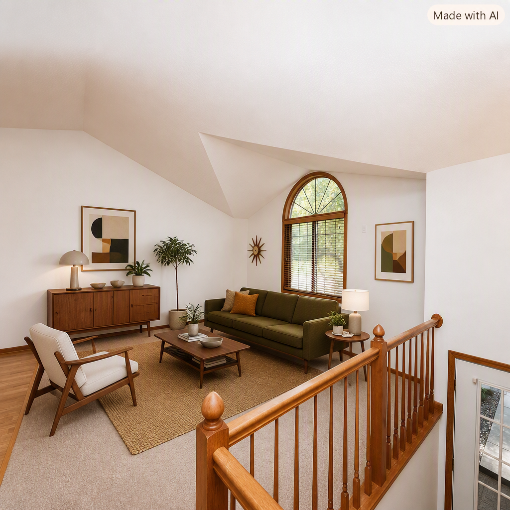 Virtually staged. Light, space, and warmth — this room finally shows its full potential.