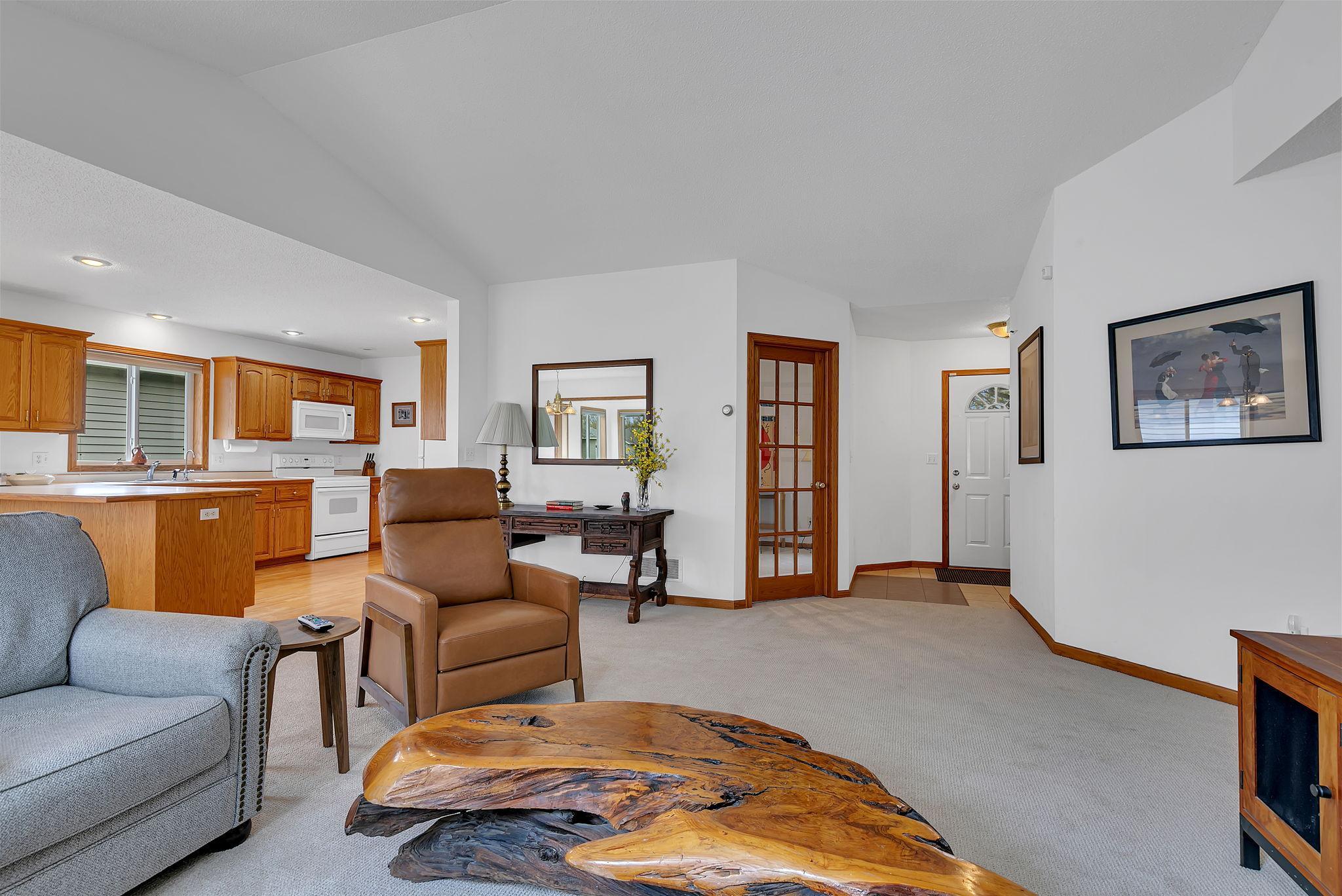 Living Room - French door leads to office