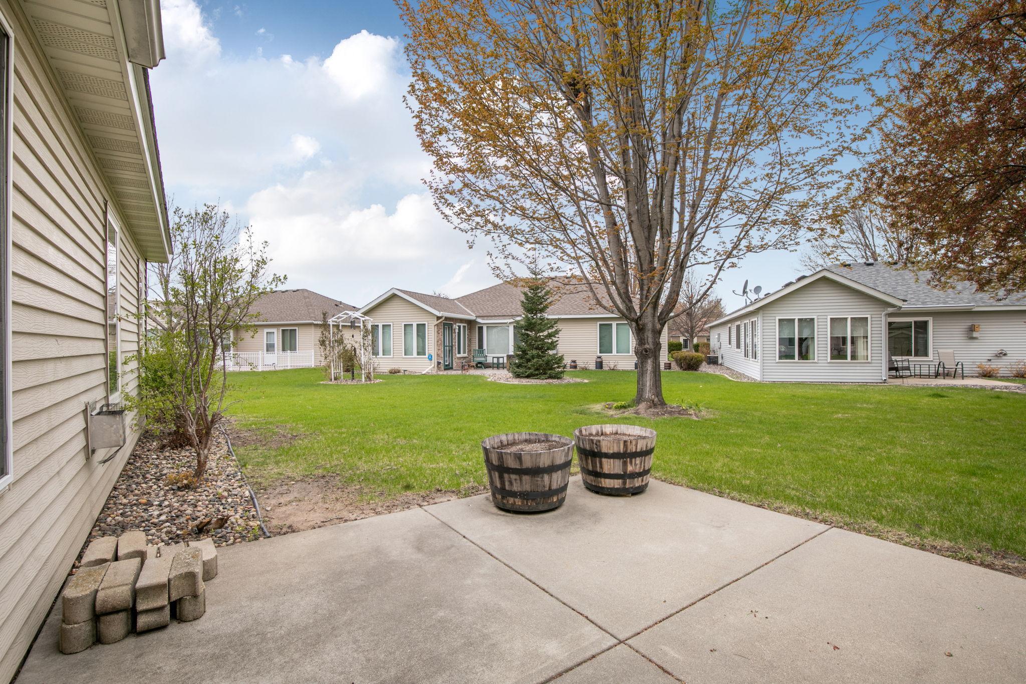 Back concrete patio