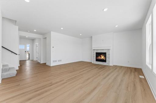 The open-concept design creates a feeling of space while improving the flow of the home