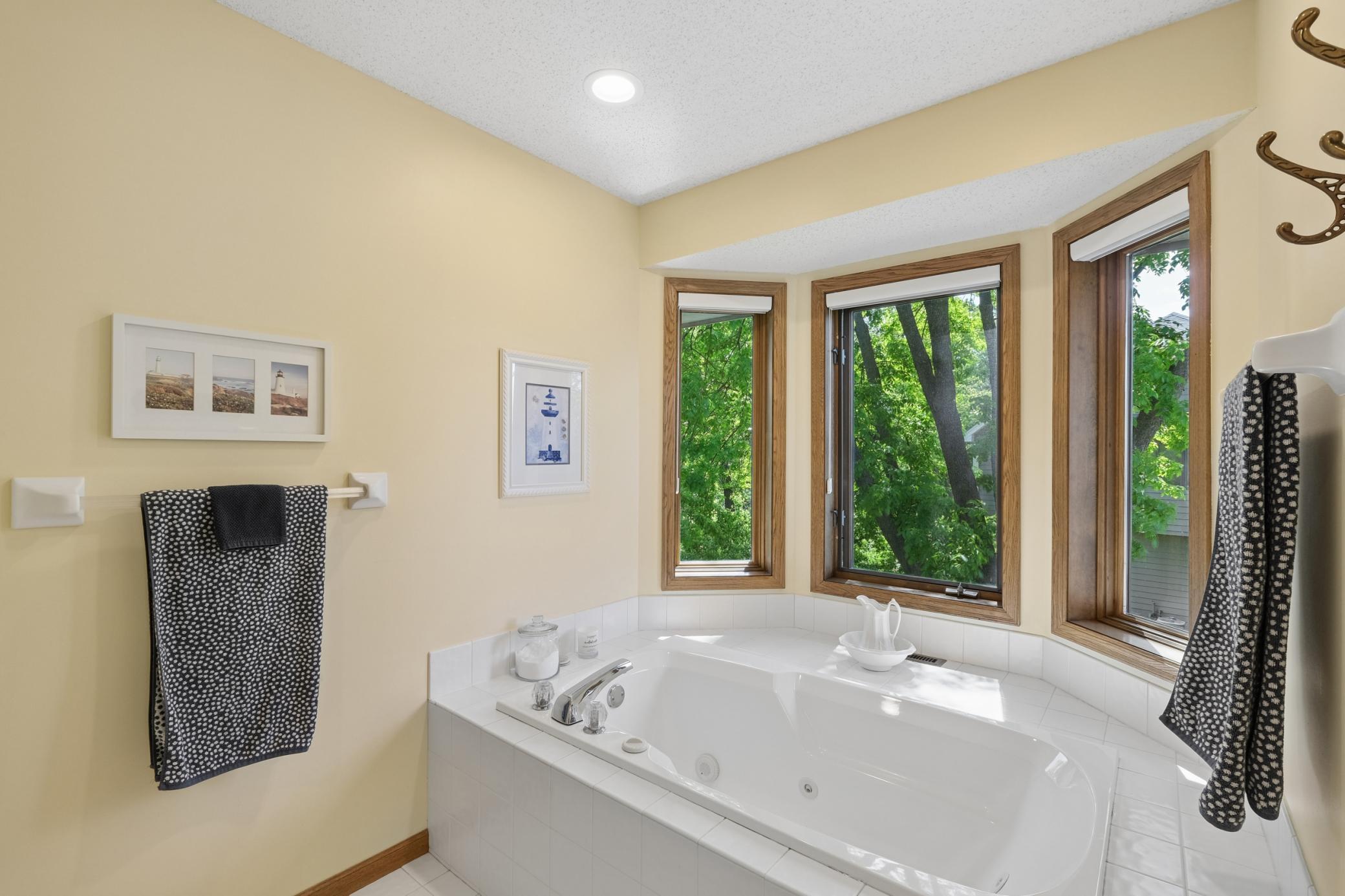 Primary bath with jetted tub