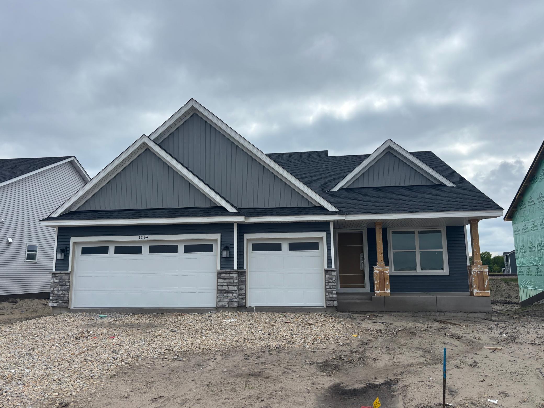(Photo is of the actual home in progress.)