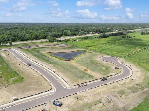 An aerial view of the villas section of Lexington Waters.