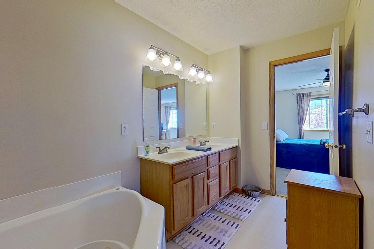 Large bathroom with double sinks