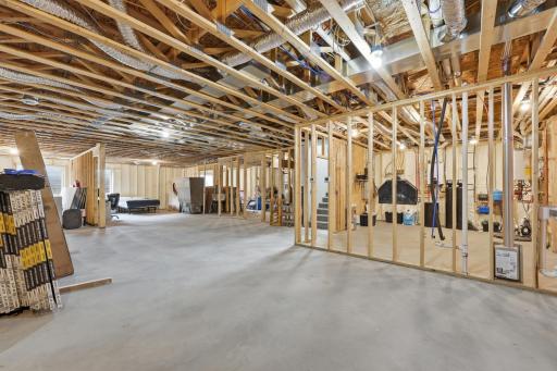 Basement - Heated Floors (3 bed, 2 bath, Family Room, Mudroom)