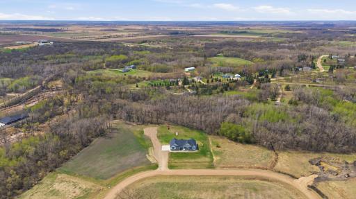 Aerial View - Lot extends into the middle of the trees.